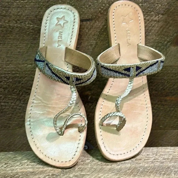 Star Mela Kai Sandals with toe loop size 38 7.5/8 - Picture 4 of 7